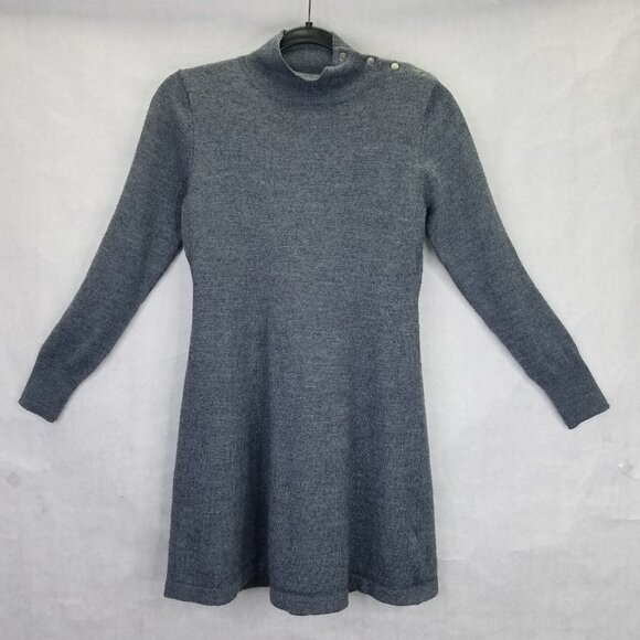 Jones New York JNY Tunic Sweater Women's M Mock Neck Merino Wool Long Sleeve - Picture 1 of 13